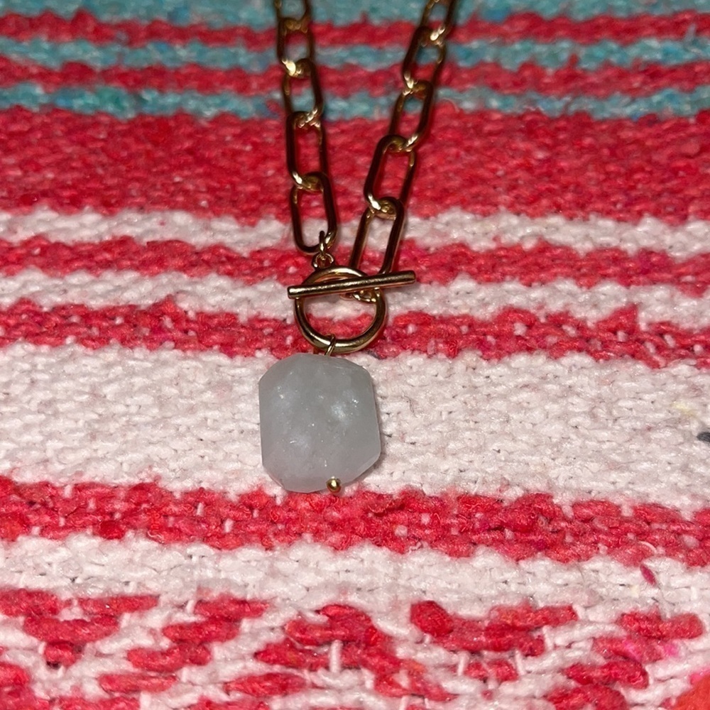 PANACEA Genuine Stone Paperclip Necklace Brand New - Picture 2 of 6